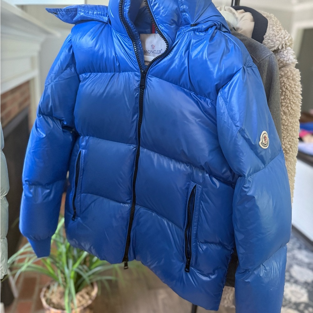Moncler Vibrant Blue Puffer Coat size small